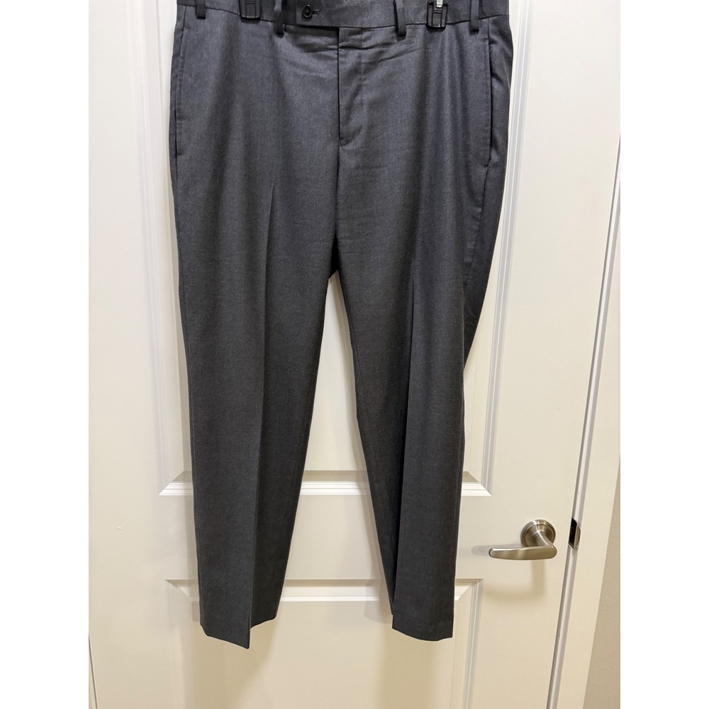 Lauren Ralph Lauren Men Charcoal Gray Wool Natural Stretch Dress Pants 38W x 30L